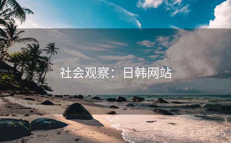 社会观察：日韩网站