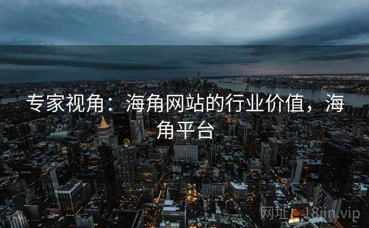 专家视角：海角网站的行业价值，海角平台